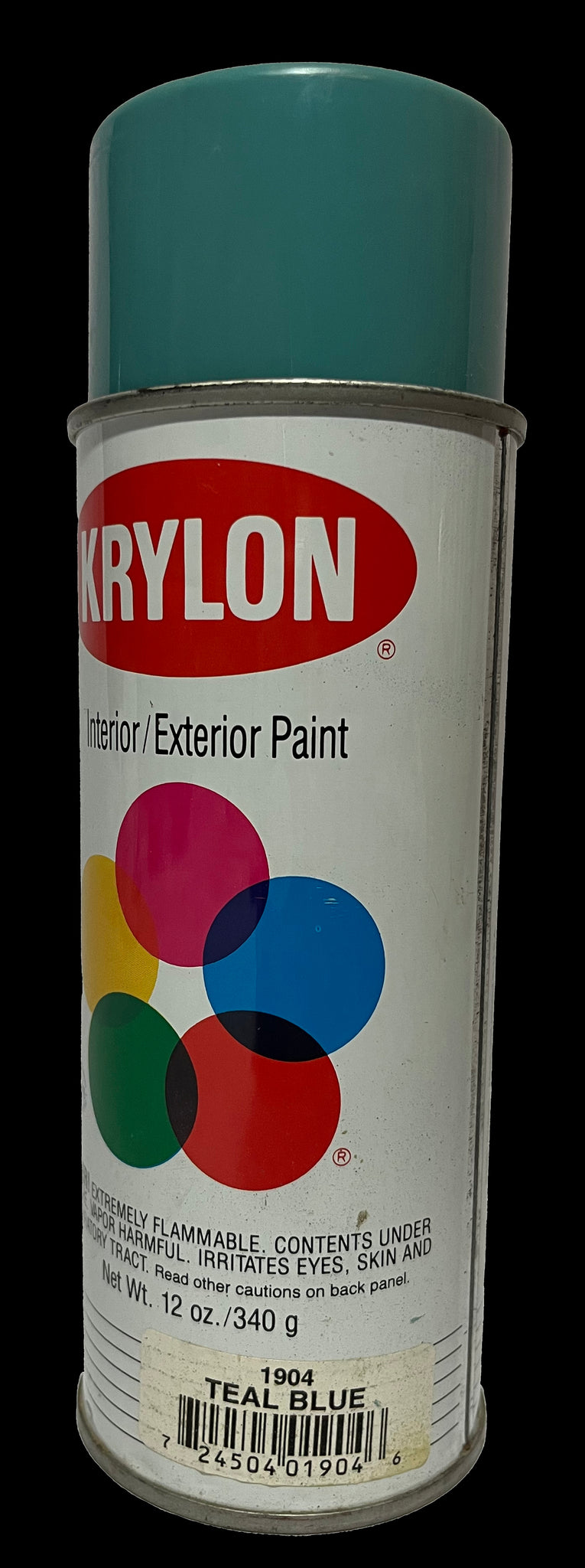 Vintage Krylon spray paint Crystal Clear 5 Ball Label Old Valve 1970s 1960s